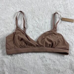 Skims Mesh Triangle Bralette Sienna Brown BR-TRI-0235 Womens Small NWT